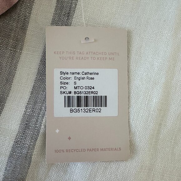 NWT Birdy Grey Catherine English Rose Shiny Satin Bridesmaid Dress - Picture 6 of 6